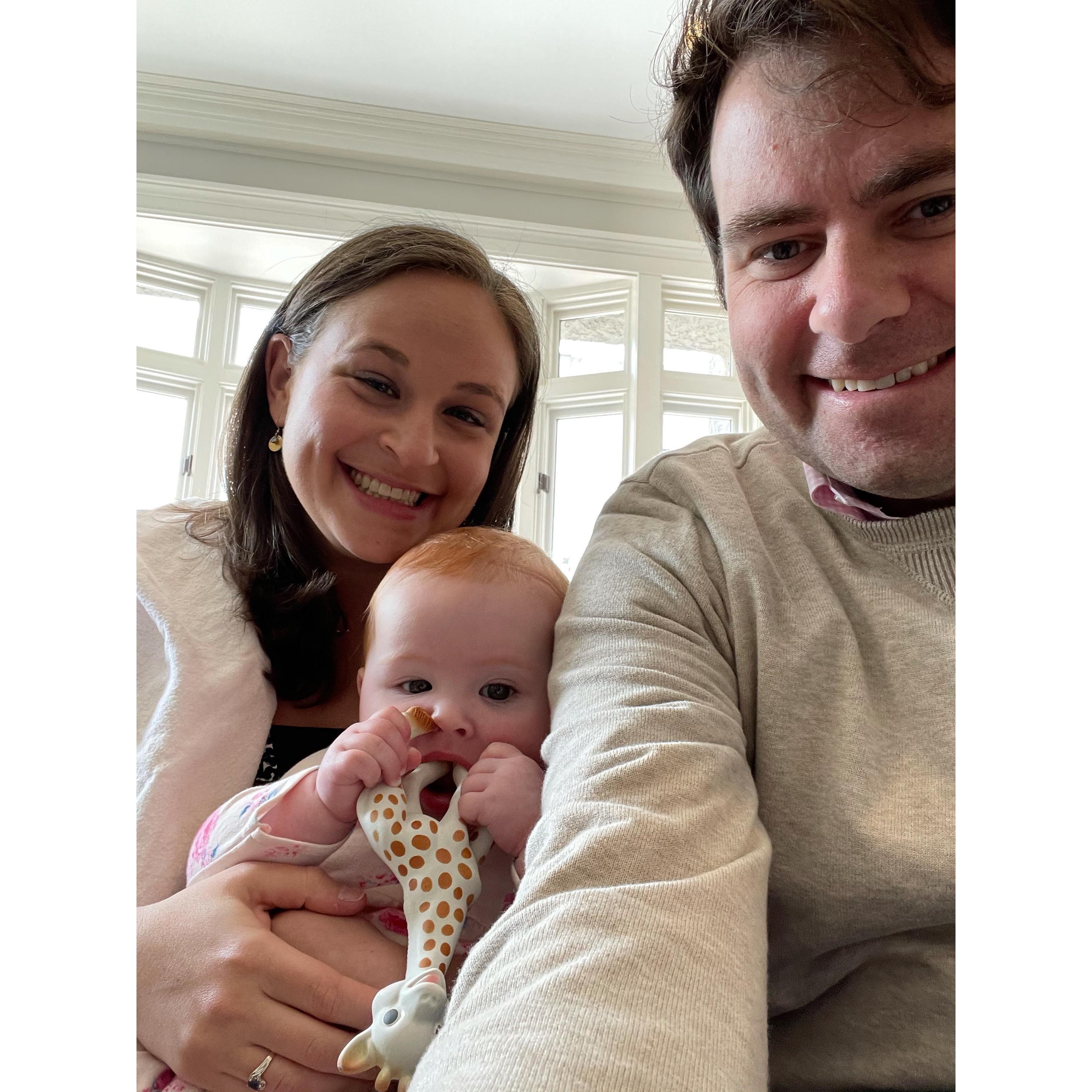 Kim's first baptism. And our first time taking a picture together with a baby. Chicago, IL. April 2021