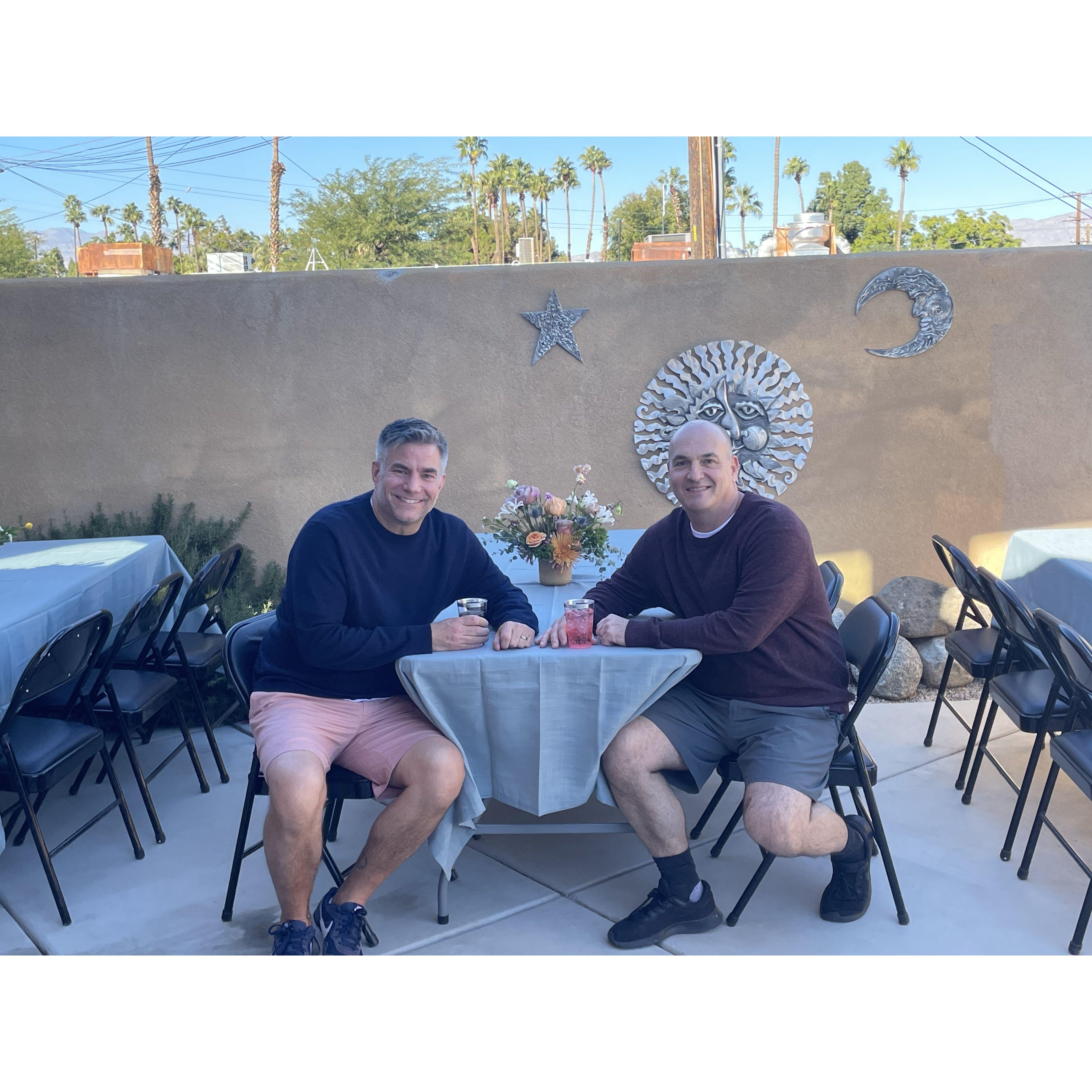 Ready to host a wedding celebration at our pad in Palm Springs.