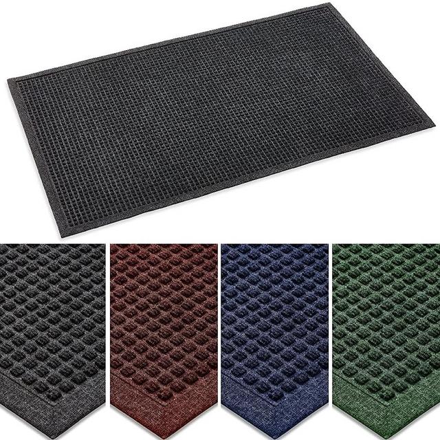 Lifewit Durable Indoor Door Mat Non Slip Low-Profile Welcome Mat, 2 Pack 24 inchx 36 inch, Gray, Size: 24 x 36