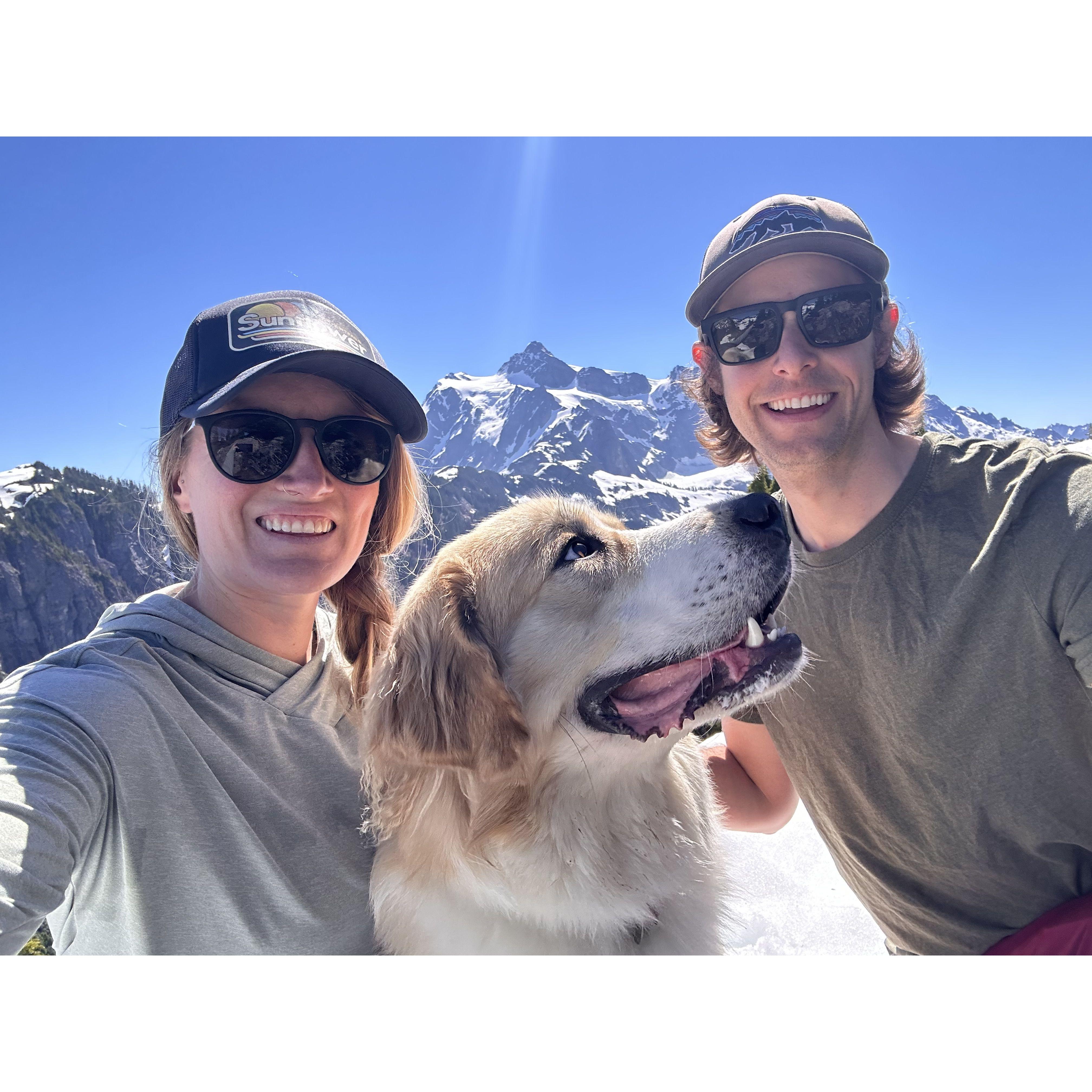 Right before we got engaged, with our sweet pup.