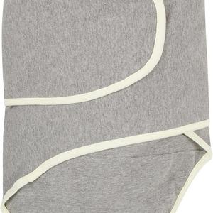 Miracle Blanket Swaddle, Grey with Yellow Trim