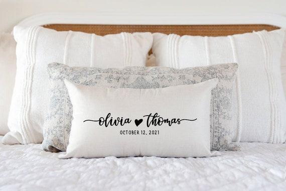 Personalized Wedding Gifts, Gift For Couples, Wedding Pillow Cover, Couple Pillowcase, Custom Couple Pillow, Name Pillow Cover, Engagement