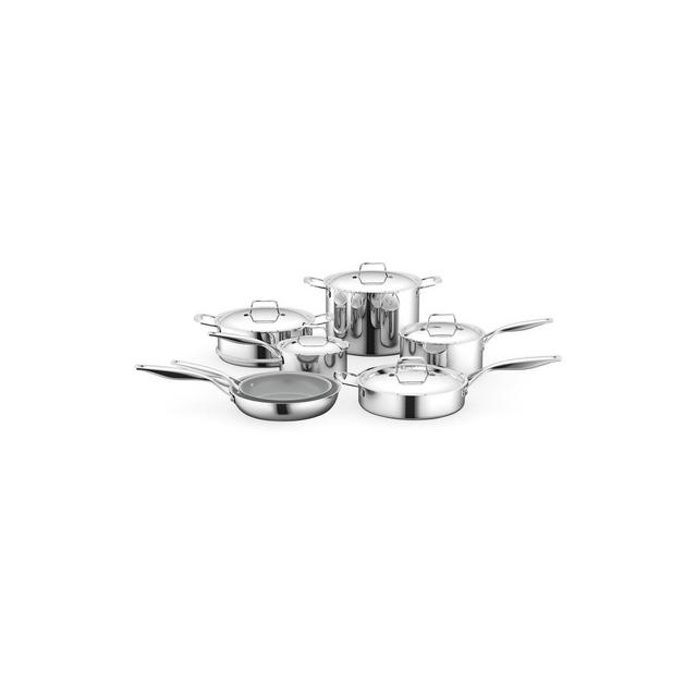NutriChef Kitchenware Pots & Pans Set - Clad Kitchen Cookware with Nylon Utensils, Frypan Interior Coated with Prestige Ceramic Non-Stick Coating
