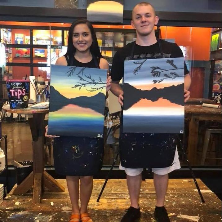 When I realized Chris is decent at painting with a twist!
