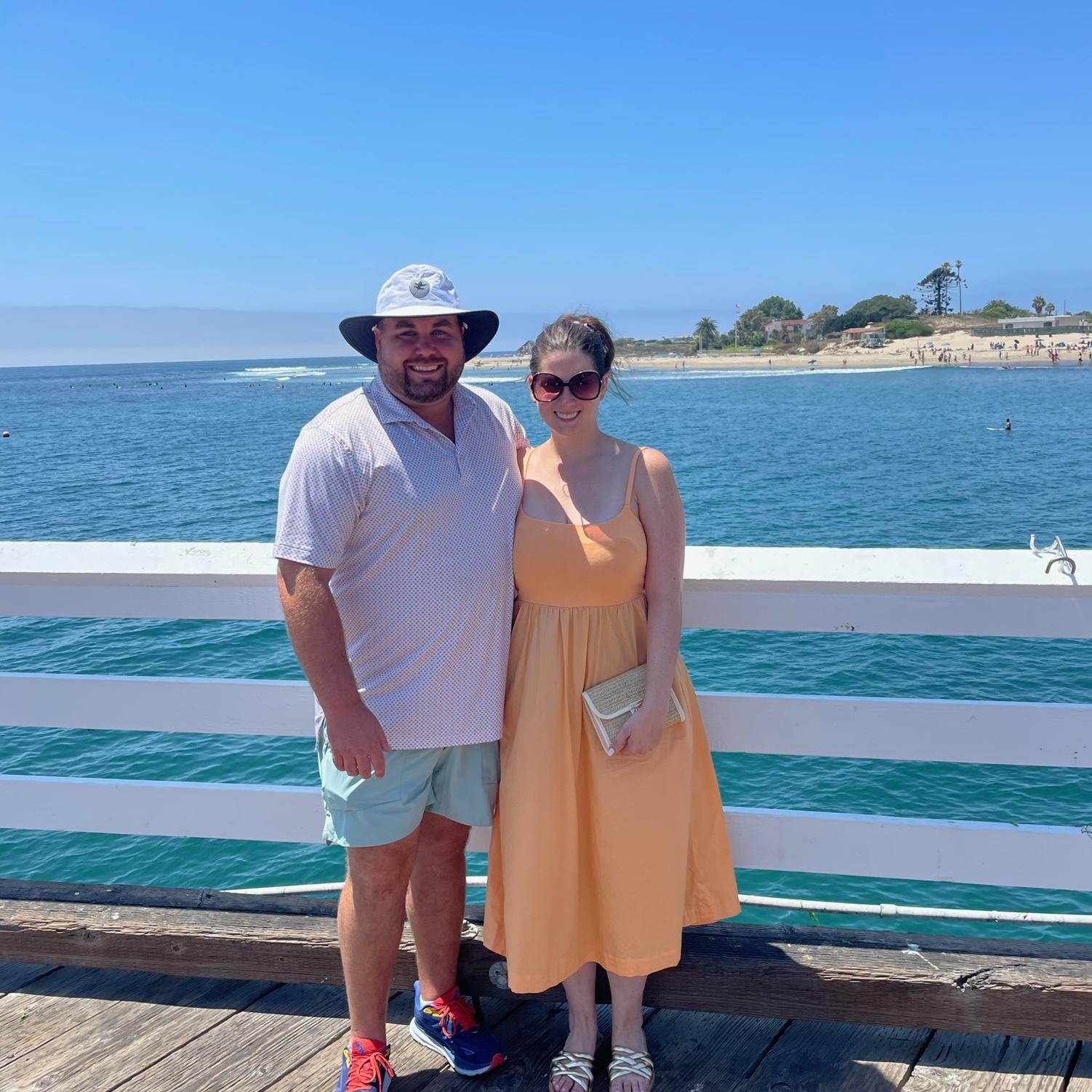 Our first trip to the beach in California