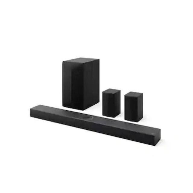 LG - 5.1.1-Channel S70TR Home Theater Soundbar with Wireless Subwoofer and Rear Speakers, Dolby Atmos, WOW Orchestra - Black