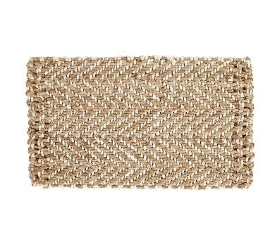 Herringbone Natural Fiber Doormat, 18 x 30"