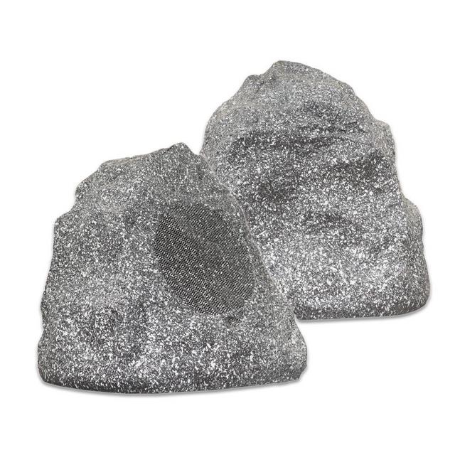 Outdoor Granite Rock 2-Speaker Set for Deck Patio Garden