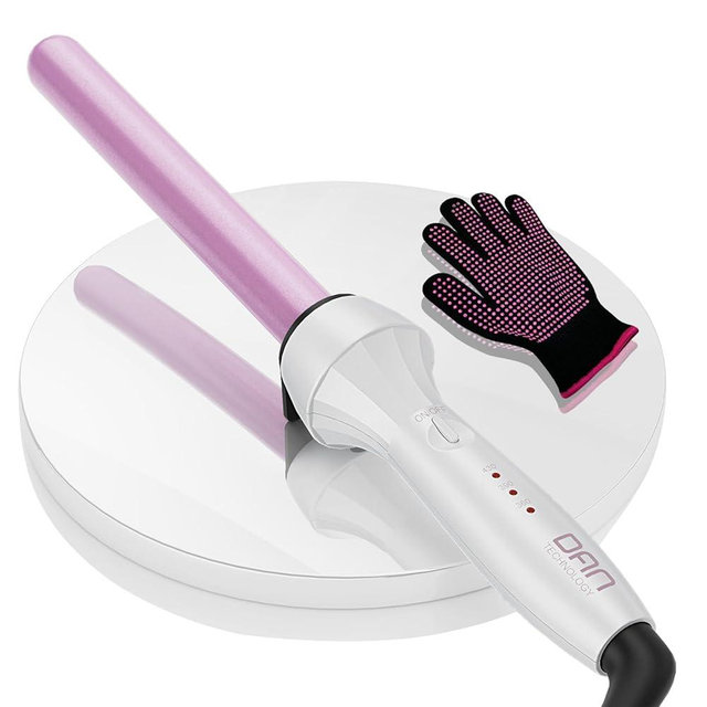 DAN Technology Curling Wand, Hair Wand Curling Iron, 3/4 inch, Temperature Adjustable, Tourmaline Impregnated Ceramic Barrel, Dual Voltage, 60 min Shut Off