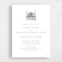White Wedding Invitation - Floris Portrait