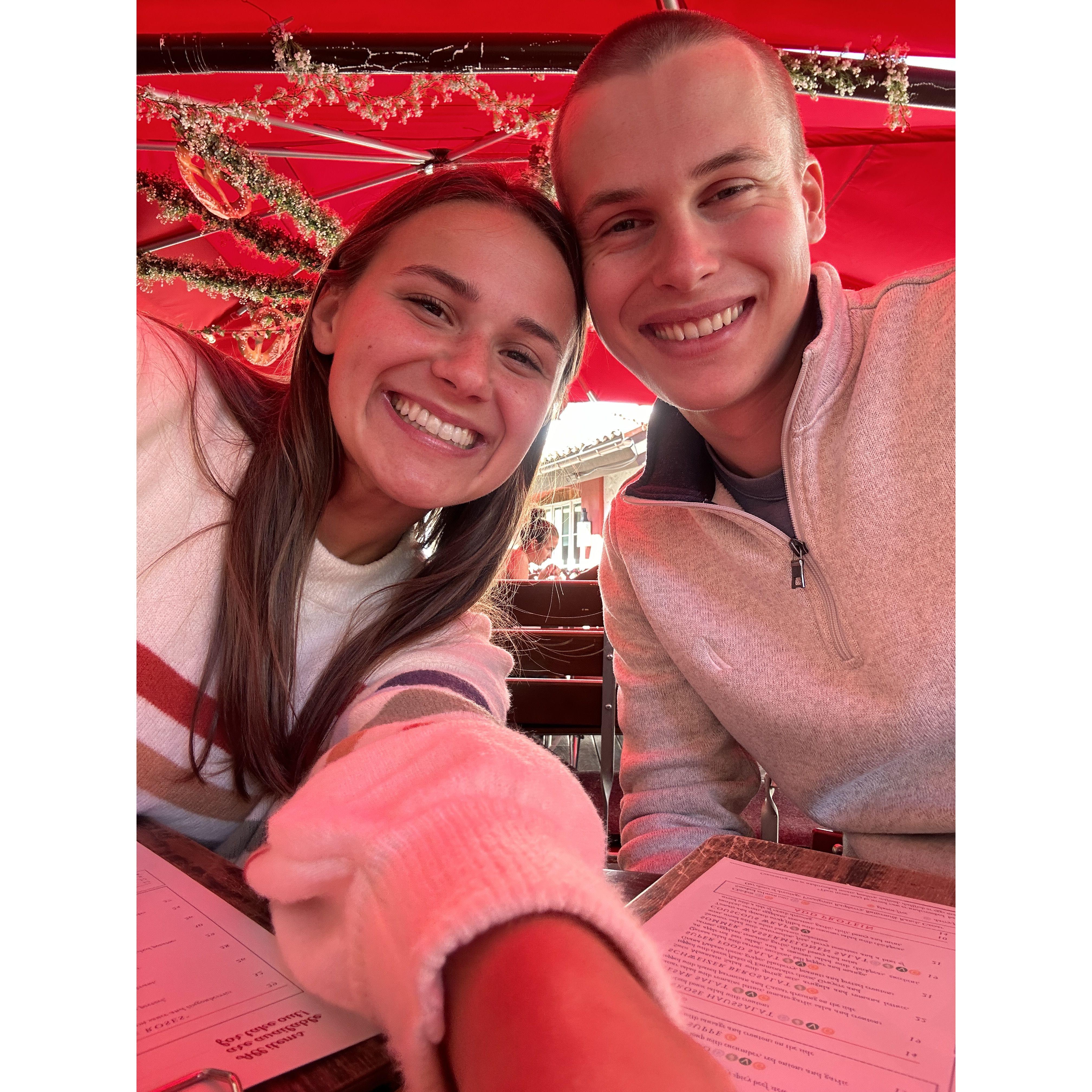 Sarah's 22nd birthday dinner in Vail, Colorado! Ft. Jacob's newly shaven head...(;
