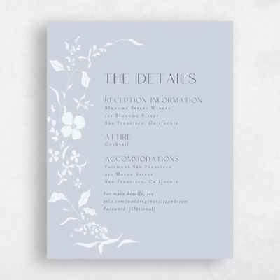 Sweet Blue Wedding Enclosure - Lynette