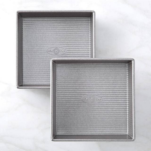 USA Pan Nonstick Square Cake Pan, 8", Set of 2