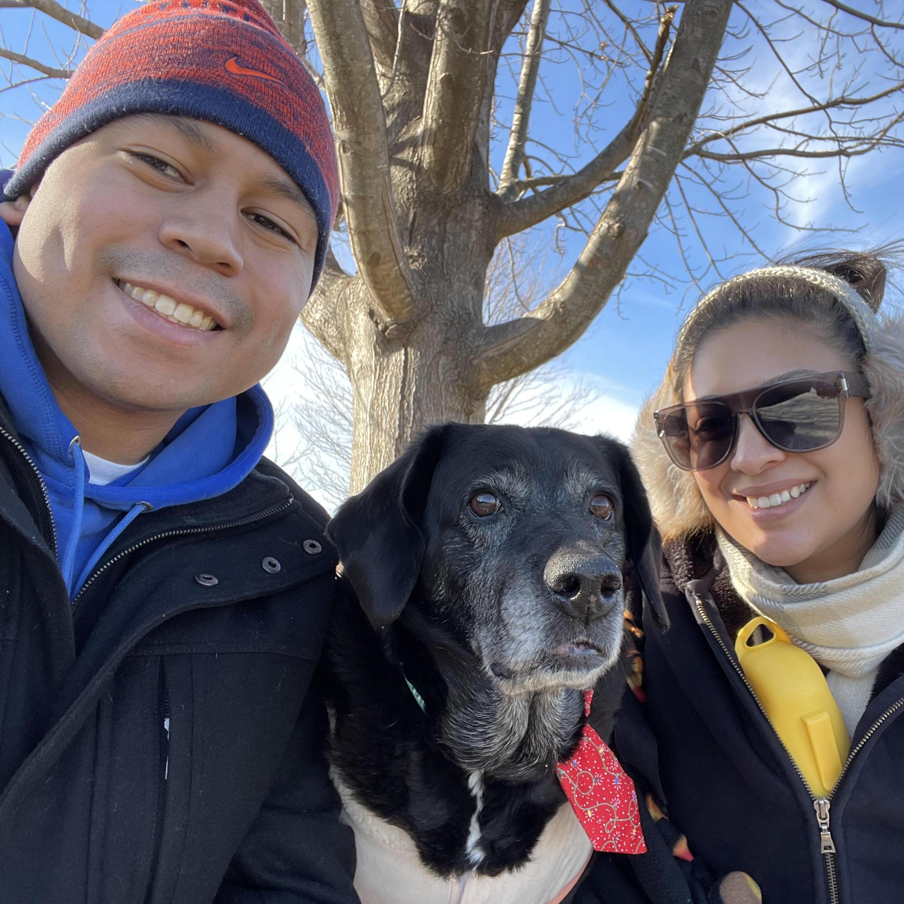 Dog park day with our girl Blanche