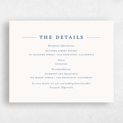 Blue Floral Wedding Enclosure - Giverny