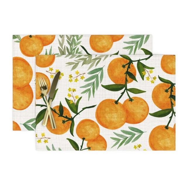 Citrus Botanical Placemats (Set of 2)