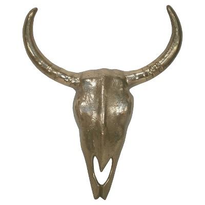 Product description page - Cast Metal Steer Head Skull - Gold (16"x19") - Threshold™