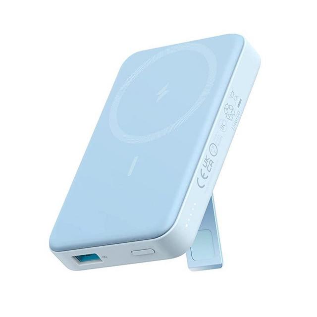 Anker 633 Magnetic Battery (MagGo), 10,000mAh Foldable Magnetic Wireless Portable Charger, 20W USB-C Power Delivery for iPhone 14/14 Pro / 14 Pro Max, iPhone 13/12 Series (Blue)