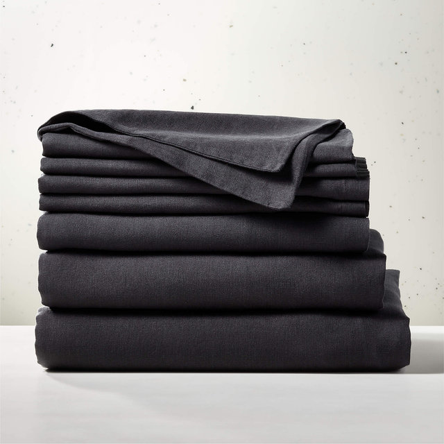 Classic EUROPEAN FLAX™-Certified Linen Black Queen Bedding Set