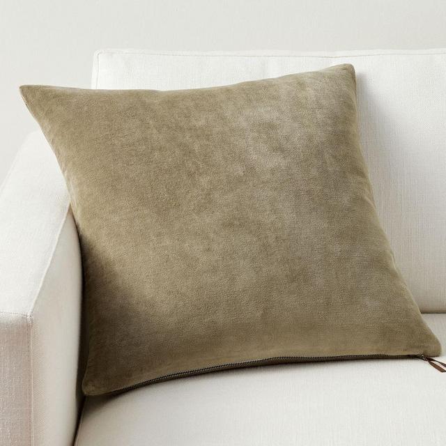 Everywhere Velvet Pillow, 20", Light Green