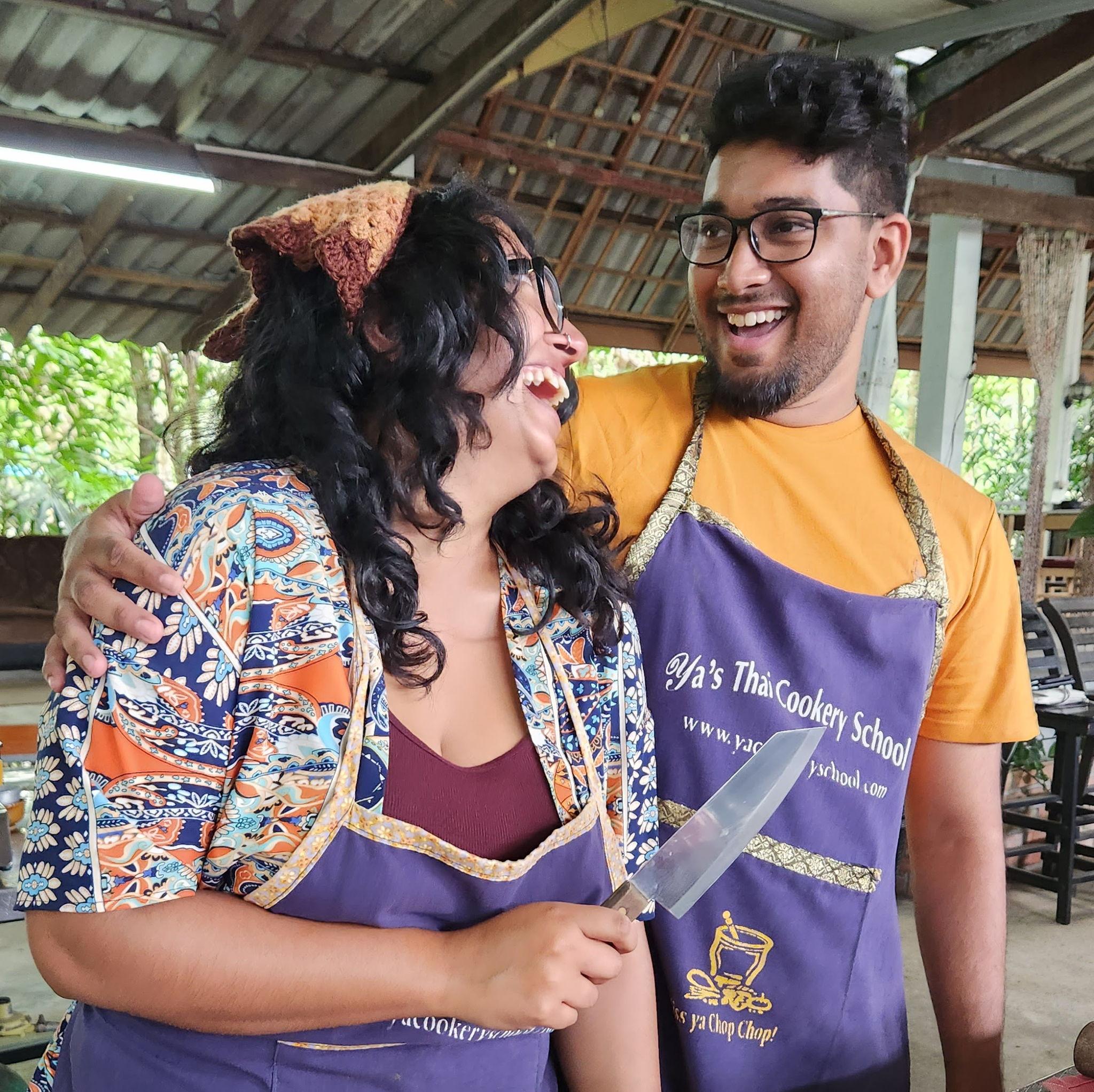 Cooking class - don't worry, everyone made it out alive