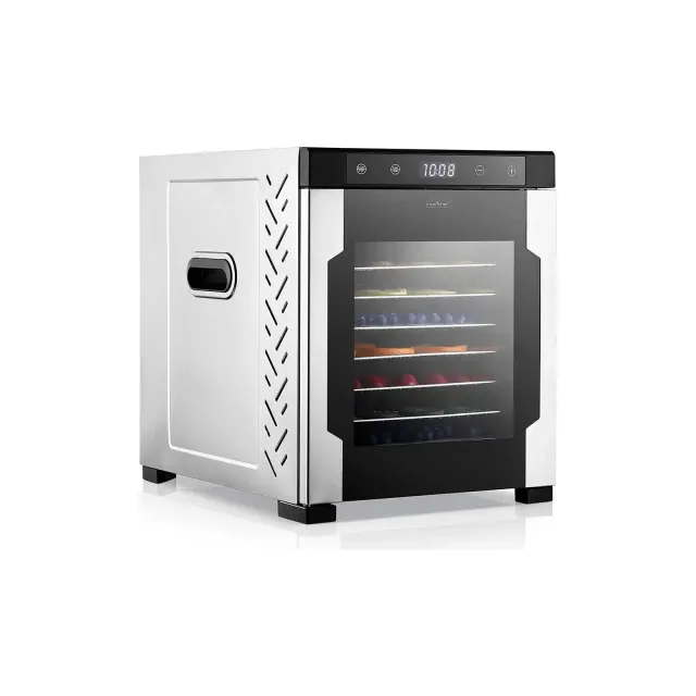 NutriChef 900-Watt Electric Countertop Food Dehydrator - Premium Multi-Tier Meat Beef Jerky Maker Fruit/Vegetable Dryer