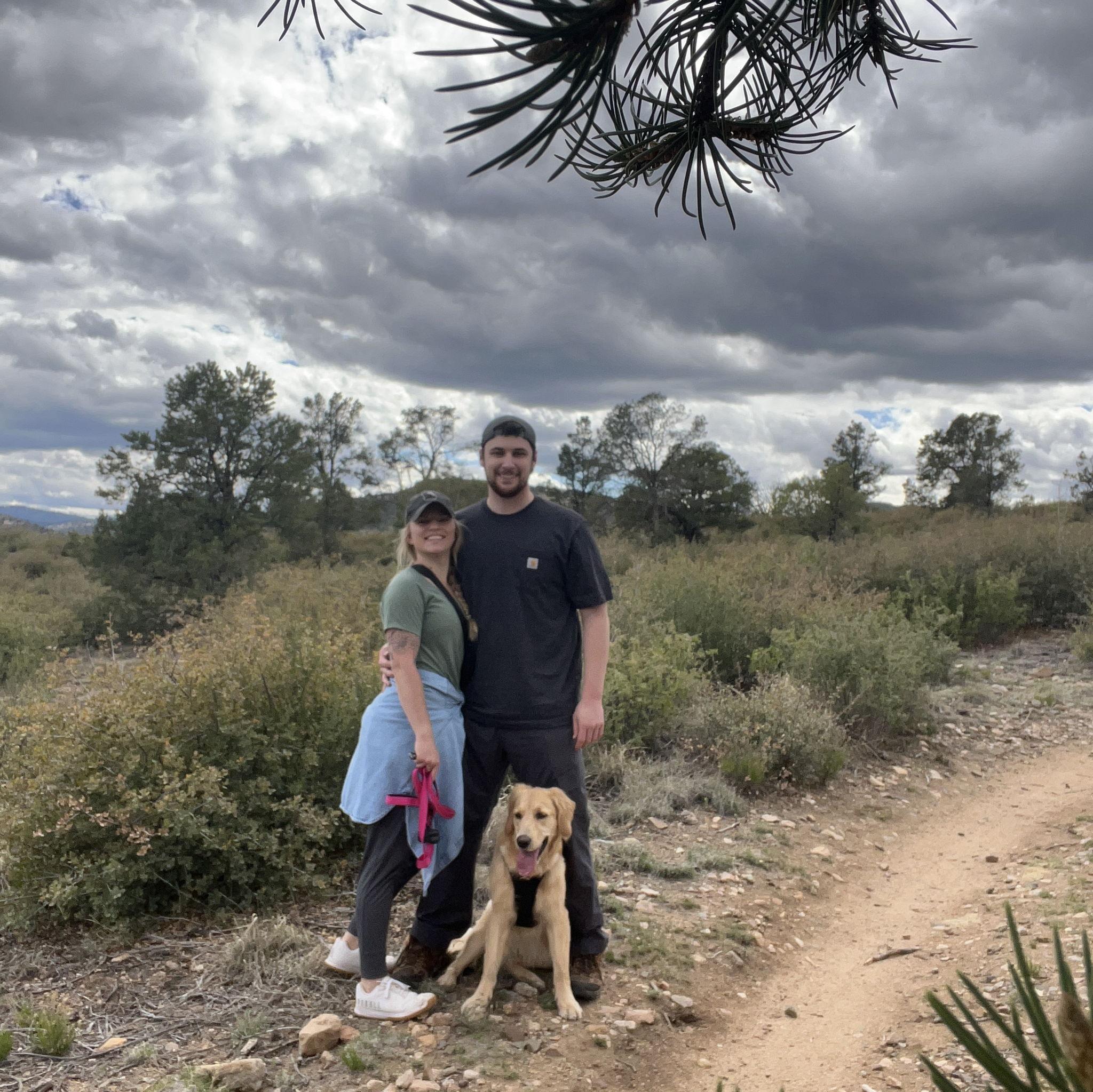 Hiking on our favorite trail in Prescott