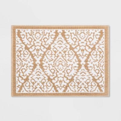 30"x21" Accent Bath Mat Bare Canvas Ogee Tan - Threshold™