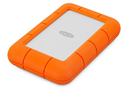 LaCie Rugged Mini 4TB External Hard Drive Portable HDD – USB 3.0 USB 2.0 Compatible, Drop Shock Dust Rain Resistant Shuttle Drive, for Mac and PC Computer Desktop Workstation PC Laptop (LAC9000633)