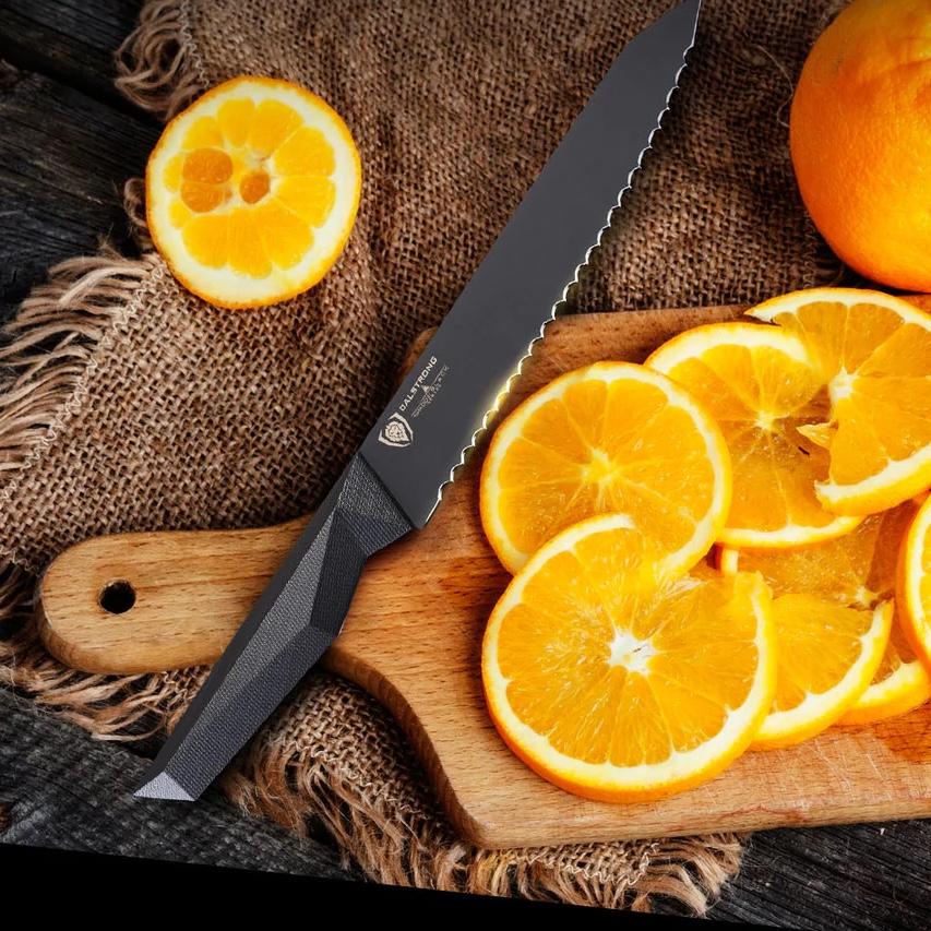 Serrated Utility Knife 6.5" | Shadow Black Series | NSF Certified | Dalstrong ©