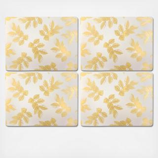 Sara Miller London Pimpernel Etched Leaves Placemat, Set Of 4