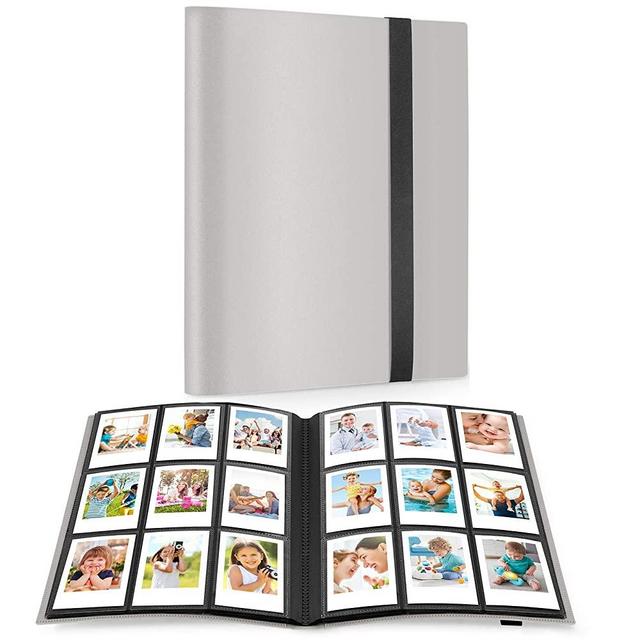 Ablus 360 Pockets Mini Photo Album for Fujifilm Instax Mini Camera, Polaroid Snap, Z2300, SocialMatic Instant Cameras & Zip Instant Printer (Gray)