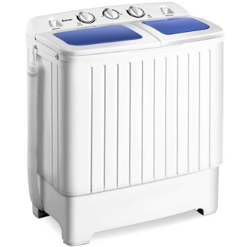 Costway Portable Mini Washing Machine Compact Twin Tub 16.6lb Washer Spin Dryer