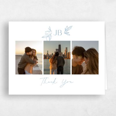 Dusty Blue Wedding Thank You - Phippsburg Multiphoto