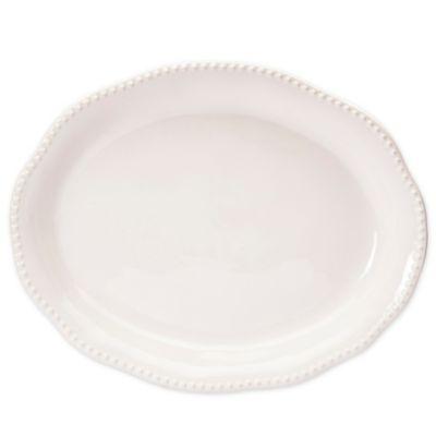 Modern Farmhouse Home Turkey 21-Inch Oval Platter in White
