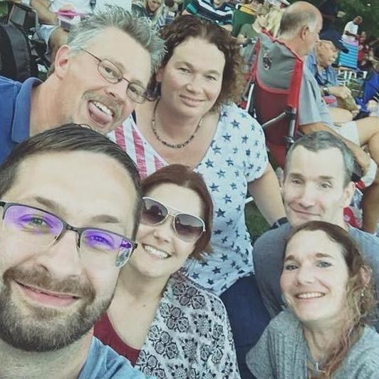 On the Lawn at Blossom with family and friends to celebrate David's birthday and watch Star Wars with the Cleveland Orchestra.