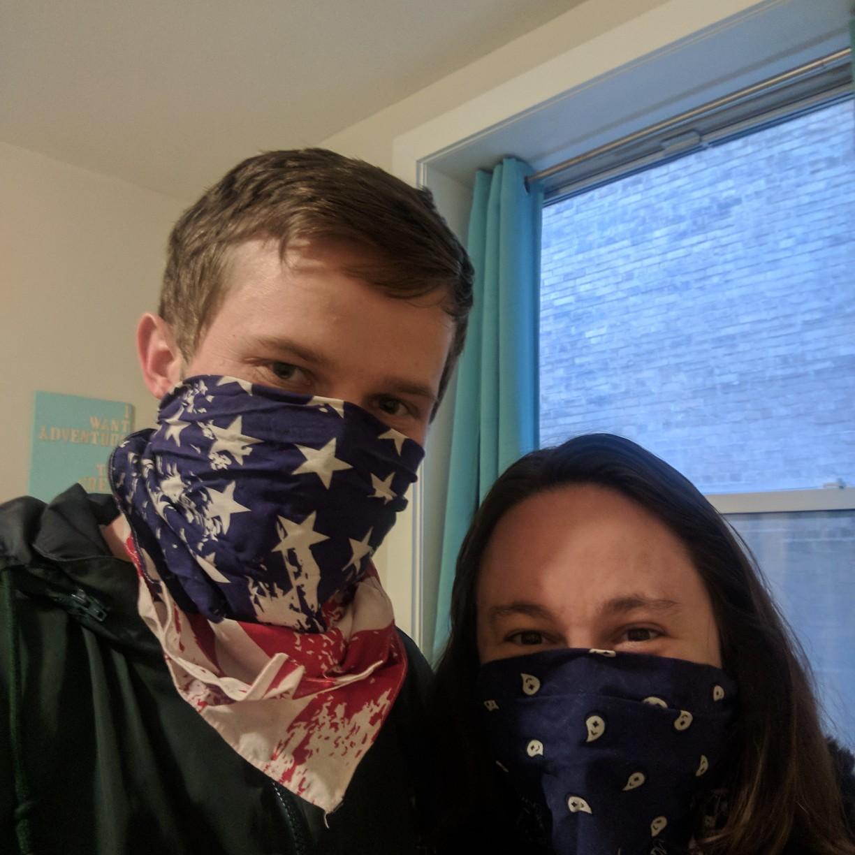 This was either during the COVID-19 pandemic just before we went grocery shopping or that time we robbed a stagecoach.