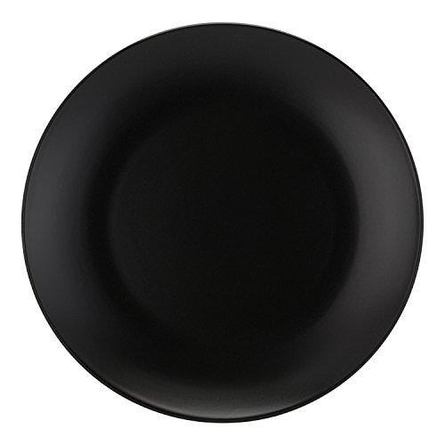 10 Strawberry Street Wazee Matte - 10.5" Coupe Dinner Plate - Set of 6 - Black
