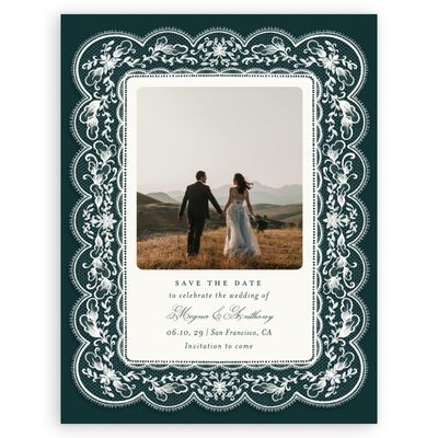 Green Floral Wedding Digital Save the Date - Jonquil Photo