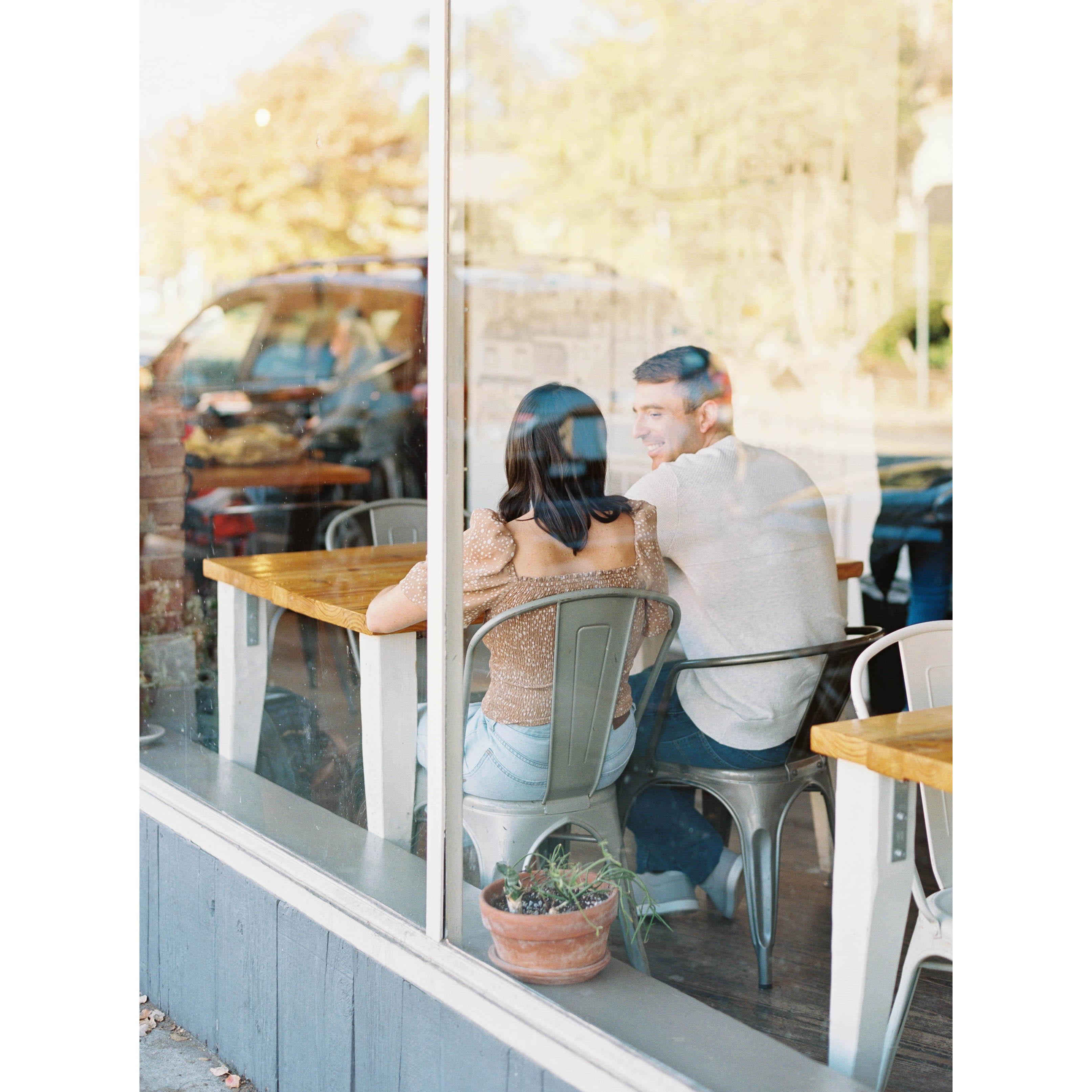 We also took pictures at one of our favorite spots in Little Rock, Mylo Coffee. If you know Erin, you know her love for coffee shops, so couldn't have been a more perfect location for us.