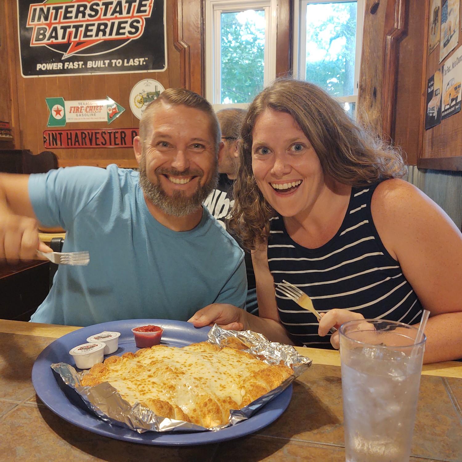 July 2021 - a road trip to Cedarville, OH wouldn't have been complete without cheesy breadsticks from Colonial's Pizza.
