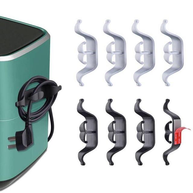 8 Pack Cord Organizer for Appliances, Cord Winder Wrapper Holder Organizer Stick On, Adhesive Cord keeper for Blender Mixer, Coffee Maker, Air Fryer,Kitchen Gadgets,Kitchen Accessories