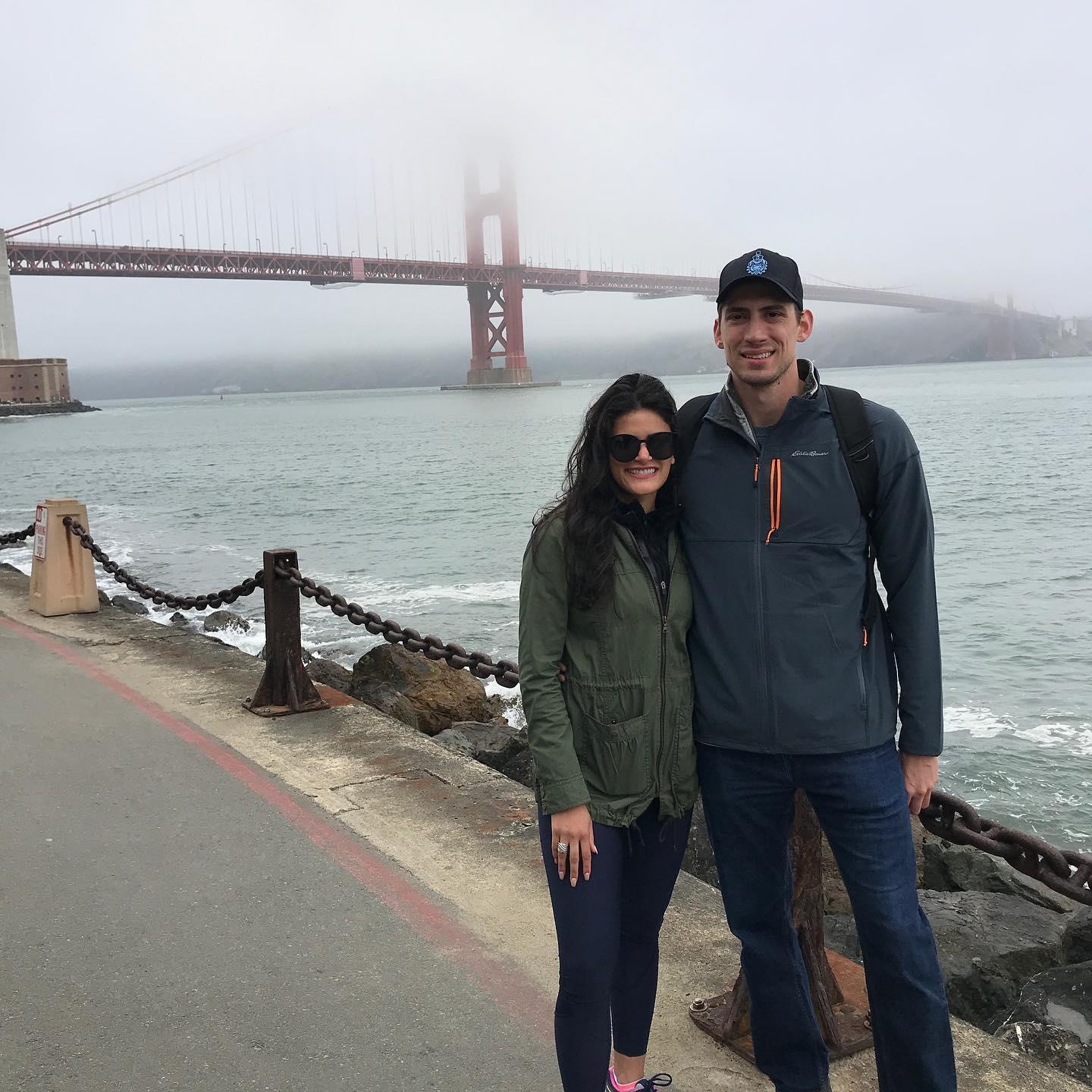 Before we walked the Golden Gate Bridge! (Patrick was hanging off the railing the entire time)