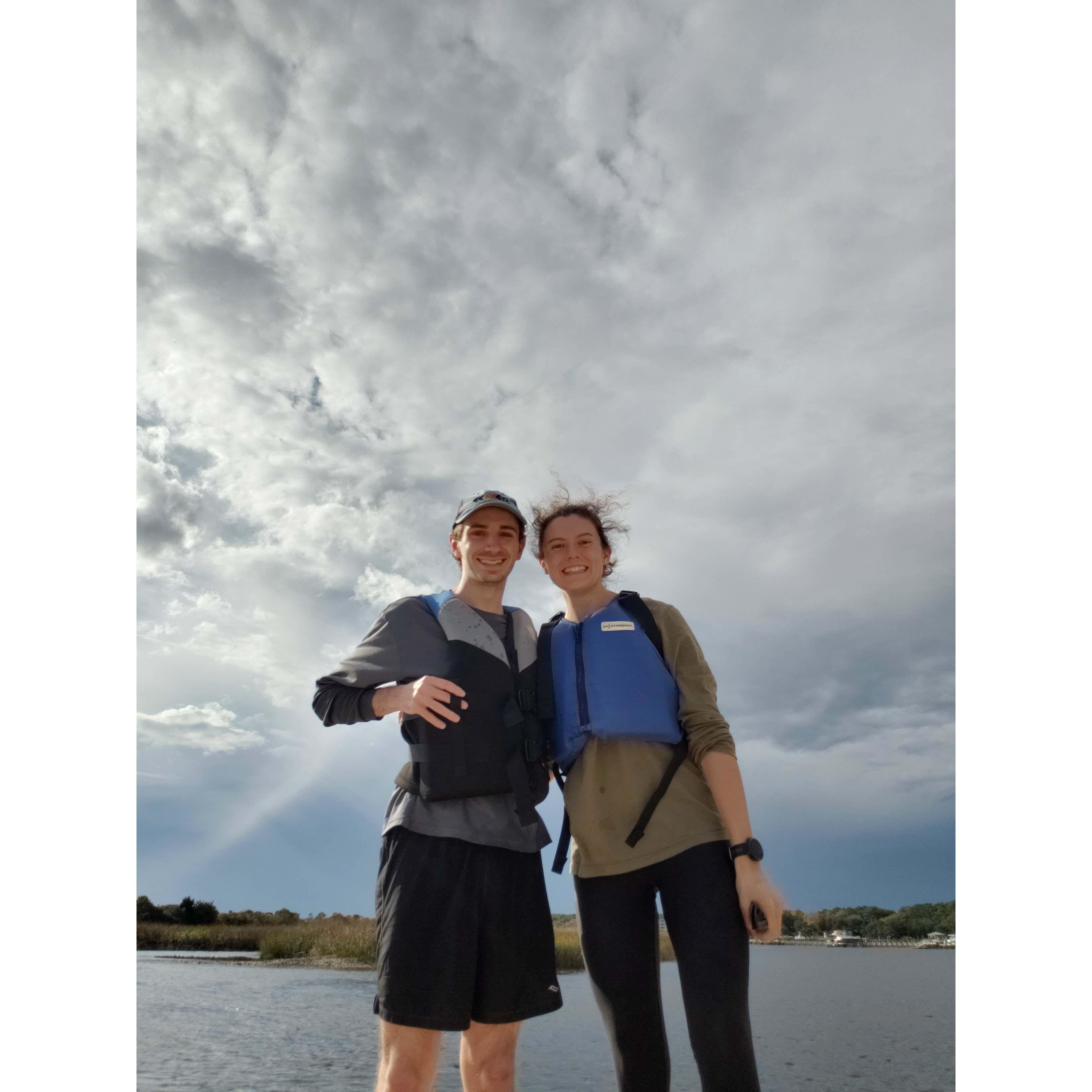 November 26th, 2020- Sunset Beach, NC- Jill and Matthew enjoyed kayaking the sounds on a Thanksgiving vacation with the Wronsky's