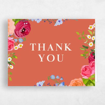 Burnt Orange Wedding Thank You - Dicha Landscape