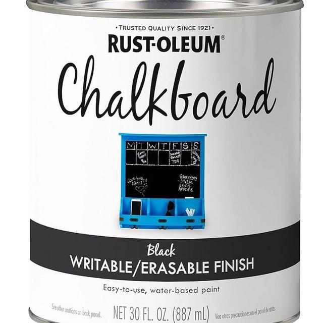 Rust-Oleum 301450 Specialty Chalkboard Brush-On Paint, 30 oz, Flat Black