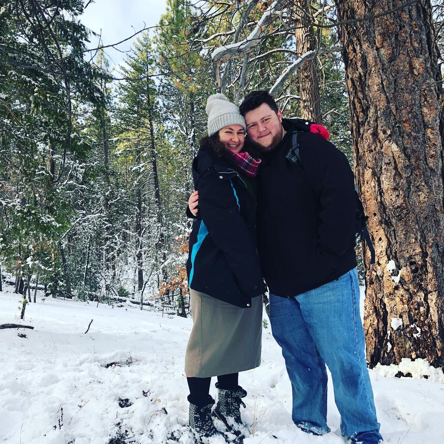 You can't tell, but Aliya is standing on a big stump to make this shot work.