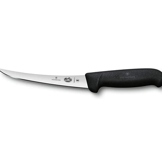 Victorinox 6 Inch Curved Fibrox Pro Boning Knife with Semi-stiff Blade