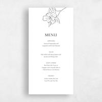White Wedding Menu - Ahlers