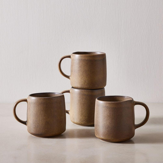 Aaron Probyn Kanto Collection, Handed Mug, Cardamom, Set of 4